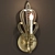 Elegant Crystal Wall Sconce 3D model small image 1