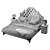 Elegant Garda Decor Bed 3D model small image 3