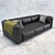 Stylish Ethnicraft Saloon 3-Seater Sofa 3D model small image 2