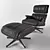 Modernized Eames Lounge Chair 3D model small image 1