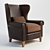 Luxurious Malonne Armchair 3D model small image 1