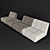 Nomad Modular Outdoor Sofa 3D model small image 3