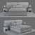 Luxury Italian Leather Bed 3D model small image 2