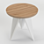 Elegant Oak Coffee Table 3D model small image 1