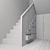 Modern Stair Storage with Mirror 3D model small image 3