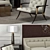 Elegant Baker Tufted Furniture 3D model small image 2