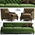 Elegant Baker Tufted Sofa & Chair 3D model small image 1