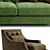 Elegant Baker Tufted Sofa & Chair 3D model small image 2