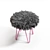 Curly Hairpin 18 Stool: Stylish Geometric Design 3D model small image 2