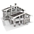 Luxury Log Home - 200mm Mast Block 3D model small image 1