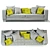 Modern 2-Seater Sofa: Marac ZANZIBAR 3D model small image 2