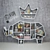 Rhino Bookshelf - Stylish and Functional Storage Solution 3D model small image 2