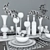 Orchid Bouquet Table Setting 3D model small image 3