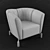 Modern Nicca Armchair 3D model small image 2