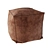 Elegant Leather Ottoman 3D model small image 2