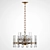 Elegant Crystal Bronze Chandelier 3D model small image 3