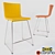 Bernhard Chrome Bar Chair: Stylish and Functional 3D model small image 1