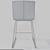 Bernhard Chrome Bar Chair: Stylish and Functional 3D model small image 3