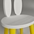 Bunny Plywood Stool 3D model small image 2