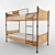 Pirate's Haven: Stylish Black Bunk Bed 3D model small image 1