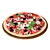 Delicious Olive & Ham Pizza 3D model small image 1