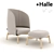 Cozy Nest Chair: Ottoman Included. 3D model small image 1
