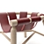 Luxury Leather Chair with Wooden Legs 3D model small image 2