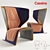 Modern Cassina 570 Gender Swivel Chair 3D model small image 1