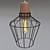 Industrial Loft Woodcage Pendant 3D model small image 1