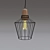 Industrial Loft Woodcage Pendant 3D model small image 2