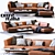 Elegant Ditre Italia LENNOX Leather Sofa 3D model small image 1