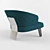 Luxury Minotti Creed Large Chair 3D model small image 2
