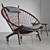 Modern Wegner Circle Chair (W112cm x D94cm x H97cm) 3D model small image 2