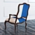 Modern Colorblock Bergere Chair - Michael Collection 3D model small image 2