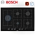 Bosch PPS816M91E: 5-Burner Gas Cooktop 3D model small image 1