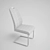 Sleek "Toyo" Chair - Leather & Chrome 3D model small image 3