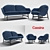 399 Vico: Stylish Cassina Chair and Sofa 3D model small image 1