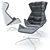 Sleek Thonet Lounge Chair 3D model small image 1