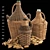 Rustic Woven Wine Bottle Holder 3D model small image 1