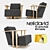 Neil David F2 Armchair & BT4 Table: Modern Comfort & Style 3D model small image 1