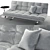 "Stacy" Extendable Sofa & "Play" Side Table Set 3D model small image 3