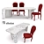 Elledue Table & Chair Set: Think about Flowers T 302 + LA 301 3D model small image 1