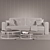 Pufetto Sofa Bed 1500x1950 - 2400x1070x900 mm 3D model small image 3