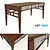 Nobele Oak Dark: Solid Oak Writing Desk 3D model small image 1