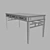 Nobele Oak Dark: Solid Oak Writing Desk 3D model small image 3