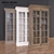 Elegant Glass Cabinet with Three Colors - Includes Decor 3D model small image 1