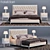 Modern Italian Bed Set with Fratelli Barri Mestre 3D model small image 1