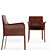 Elegant "Fino" Brown Chair 3D model small image 3