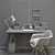 Sleek Desk & Decor Set 3D model small image 3