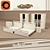 Elegant Vittoria Bedroom Furniture Set 3D model small image 1